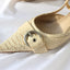 MADE IN ITALY Y2K Coccinelli Leather Croc Look Pointed Toe Kitten Heels - Euro 40