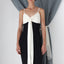 MADE IN ITALY 80s Monochromatic Column Gown with Tie Front