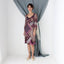 MADE IN ITALY 2000s Patchwork Print Bias Cut Satin Dress