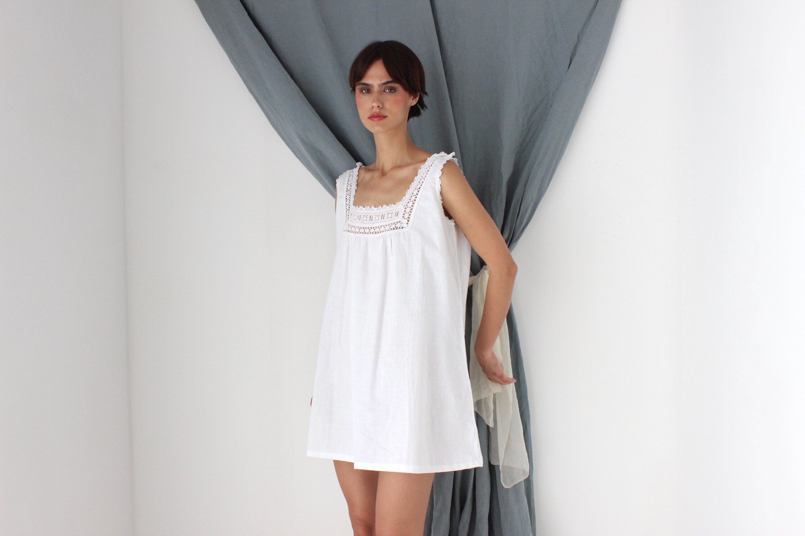 MADE IN ITALY Antique Cotton Smock