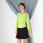 MADE IN ITALY Incredible Y2K Asymmetric Lime Top