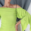 MADE IN ITALY Incredible Y2K Asymmetric Lime Top