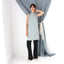 MADE IN ITALY 80s Ice Blue High Neck Shift Dress by Riflessi