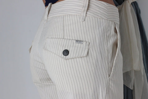 MADE IN ITALY 2000s Diesel Low Rise Pinstripe Bootcut Pants