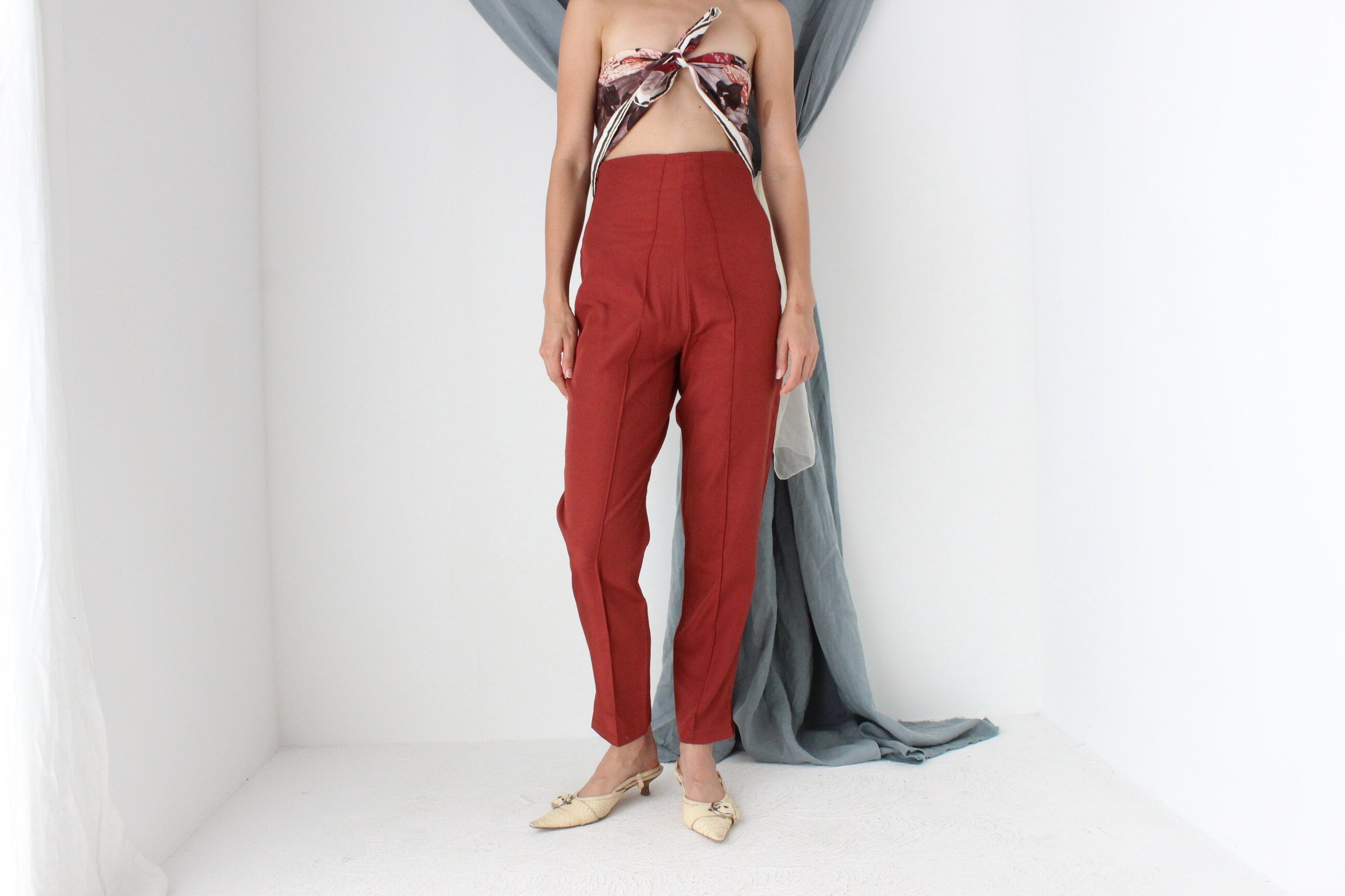 Super high deals waisted cigarette trousers