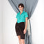 MADE IN ITALY 90s Wool Blend Chocolate Tie / Wrap Skirt