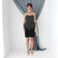 MADE IN ITALY 80s Polka Dot Silk Sculptural Peplum Cocktail Dress
