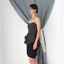 MADE IN ITALY 80s Polka Dot Silk Sculptural Peplum Cocktail Dress