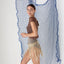 FOUND IN GREECE Y2K Open Knit Crochet Tie Front Bolero Top