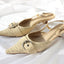 MADE IN ITALY Y2K Coccinelli Leather Croc Look Pointed Toe Kitten Heels - Euro 40