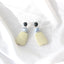 FOUND IN GREECE 90s Hand Painted Abstract Earrings
