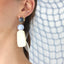 FOUND IN GREECE 90s Hand Painted Abstract Earrings