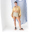 FOUND IN GREECE 90s French Gauze Longline Button Up Shirt Dress