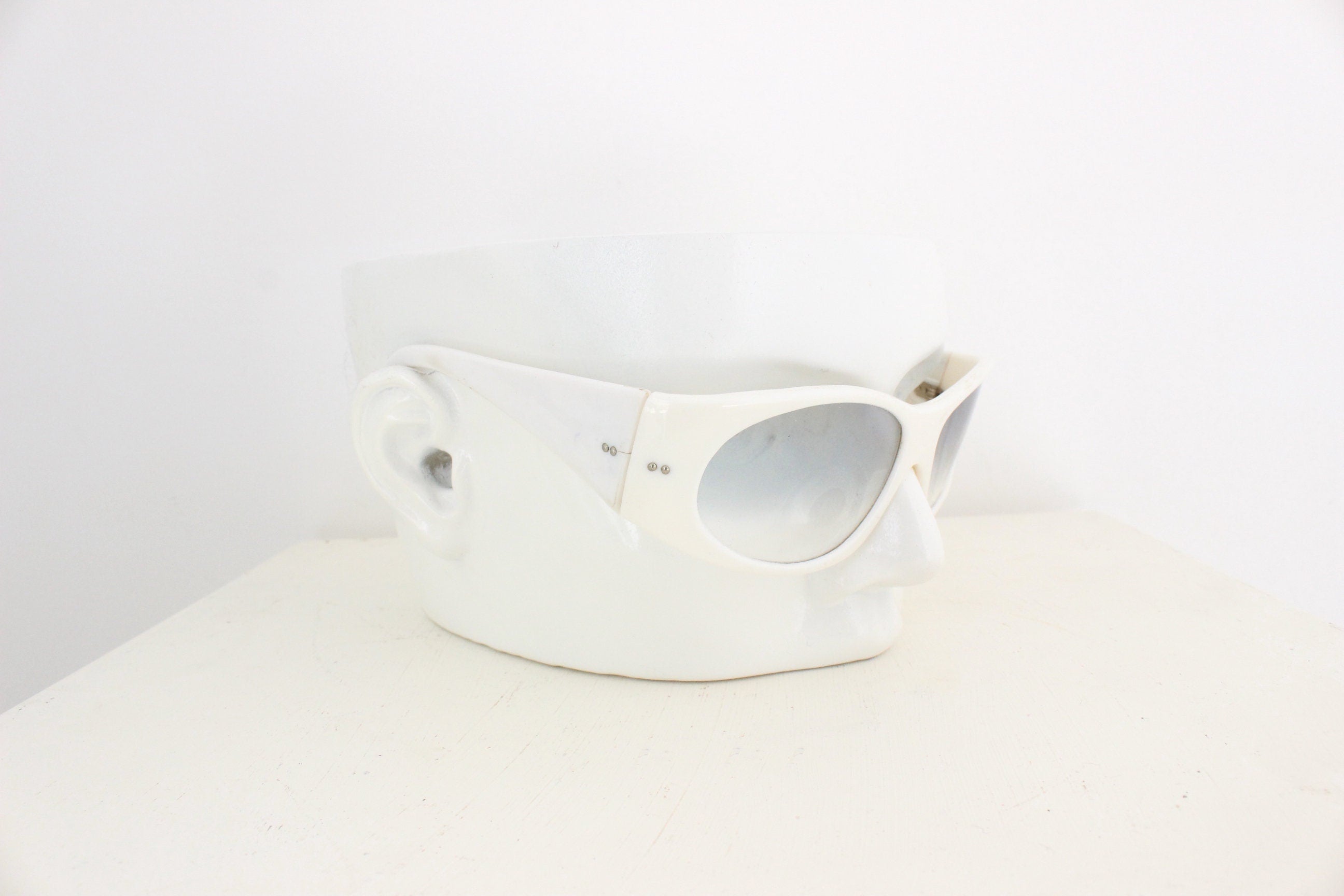 MADE IN ITALY 70s Futuristic Wrap Around Sunglasses