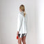 Minimal 90s White Leather Boxy Button Up Blazer Jacket