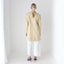 Sleek, Minimal 90s {Real Leather} Custom Made Ecru Cream Long Coat