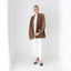 80s Designer Leopard Print Suede Luxury Swing Coat