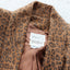 80s Designer Leopard Print Suede Luxury Swing Coat