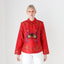 80s Raw Silk Butterfly Maximalist Embroidered Boxy Jacket