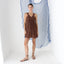 MADE IN GREECE 90s Cotton Gauze Trapeze Mini Dress