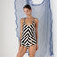 FOUND IN GREECE 2000s Dianne Von Furstenberg Chevron Stripe Beach Romper