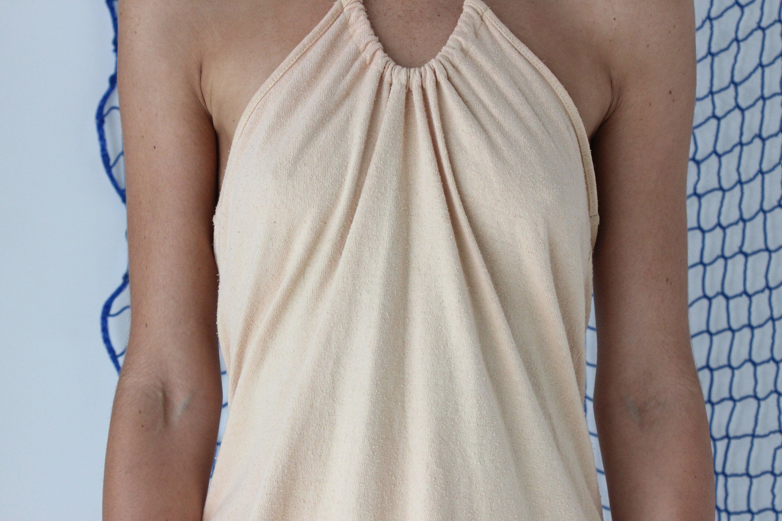 FOUND IN GREECE Silk & Cotton Halter Neck Top