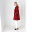 90s Burgundy Suede Long Line Button Up Swing Coat