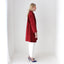 90s Burgundy Suede Long Line Button Up Swing Coat