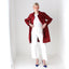 90s Burgundy Suede Long Line Button Up Swing Coat