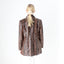 90s {Genuine Leather} Patent Chocolate Snakeskin Coat