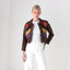 True 1970s One of a Kind Rainbow Leather Cropped Jacket