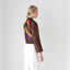 True 1970s One of a Kind Rainbow Leather Cropped Jacket