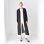 90s Black Sheer Viscose Gauze Floaty Full Length Duster