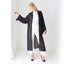 90s Black Sheer Viscose Gauze Floaty Full Length Duster