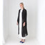 90s Black Sheer Viscose Gauze Floaty Full Length Duster