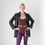 90s Woodlands Classic Leather Minimal Button Up Coat