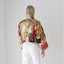 80s Metallic Patchwork Rayon Quilted Cropped Kimono Jacket