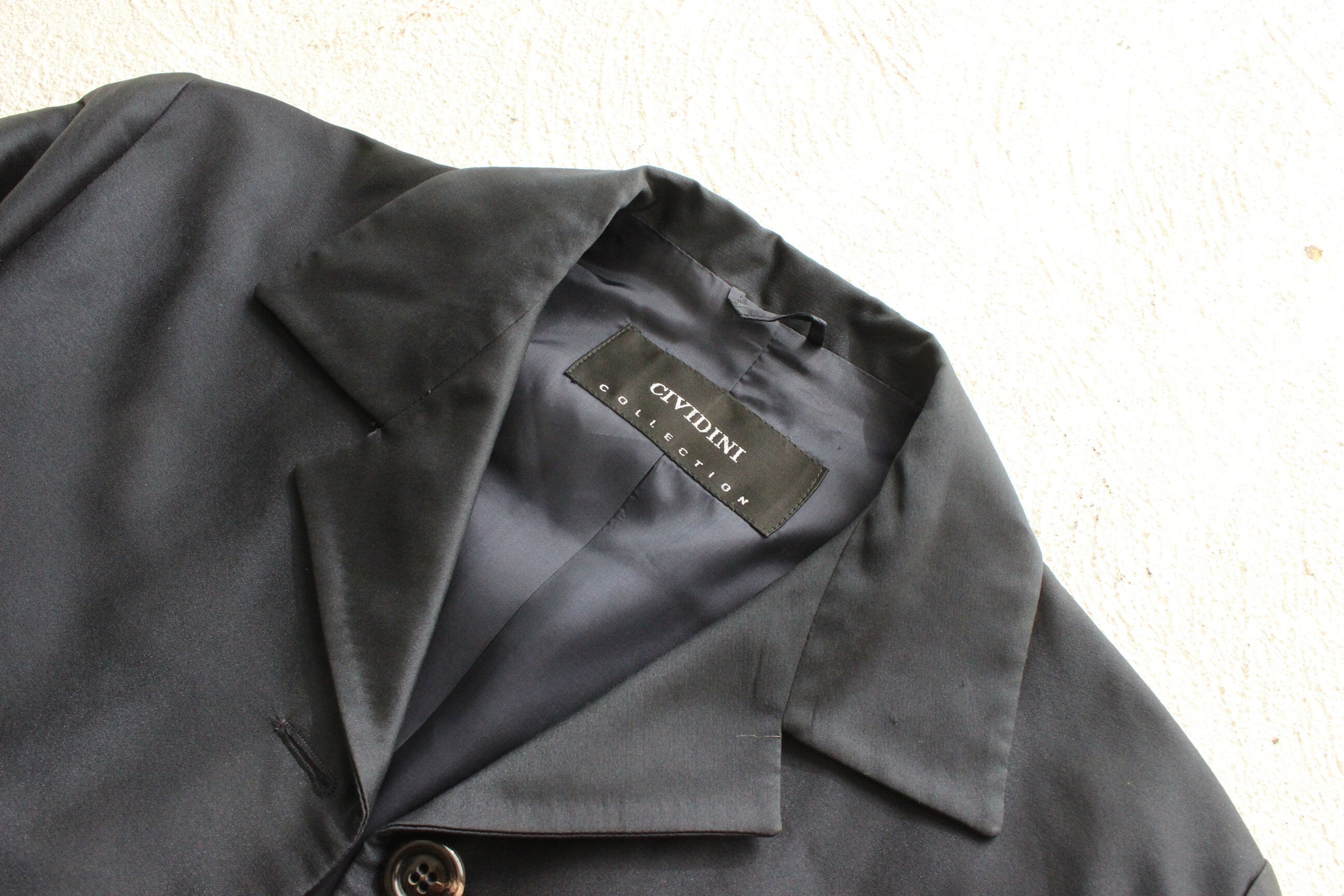 2000s Italian Made Silk Blend Boxy Minimal Jacket