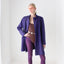 80s Royal Purple Wool Blend Dramatic Bold Coat