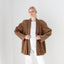 80s Designer Leopard Print Suede Luxury Swing Coat