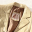 90s Spanish Leather Minimal Beige Button Up Coat by Manuel Herrero, Madrid