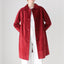 90s Burgundy Suede Long Line Button Up Swing Coat