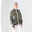 80s Pure Silk Floral Print Quilted Bomber Jacket