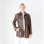 90s {Genuine Leather} Patent Chocolate Snakeskin Coat