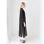 90s Black Sheer Viscose Gauze Floaty Full Length Duster