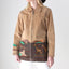 Delightful 90s Suede Safari Scenery Zip Front Jacket