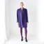 80s Royal Purple Wool Blend Dramatic Bold Coat