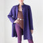 80s Royal Purple Wool Blend Dramatic Bold Coat
