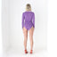 70s Stretch Polkadot Nylon + Ruffle Leotard Bodysuit