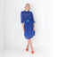 80s Boutique Made SILK Georgette Puff Sleeve Dress by Rafaella Atelier